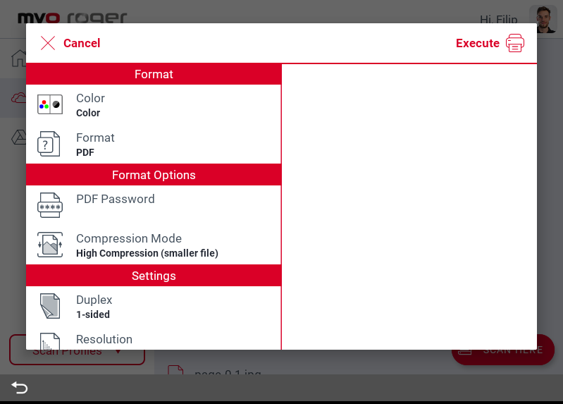 OneDrive scan here option