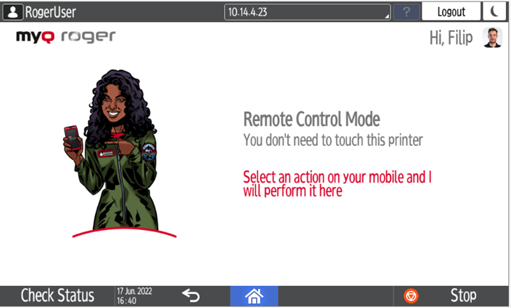 Remote control mode