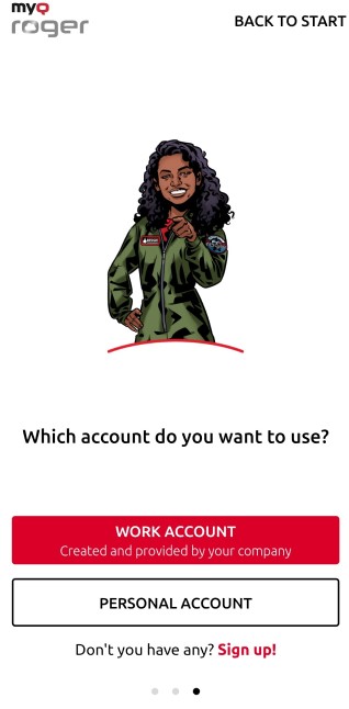 Choose log in account