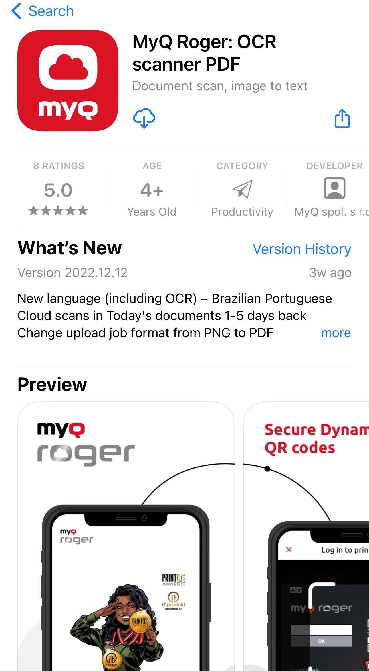Installing MyQ Roger on iOS