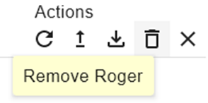 Remove Roger action