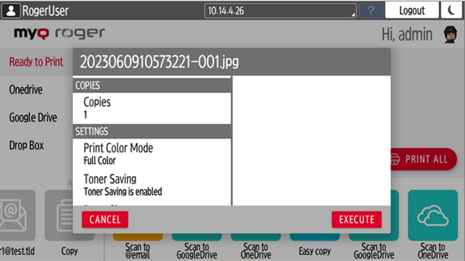 Print Option in ReadyJobs