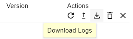 Download logs action