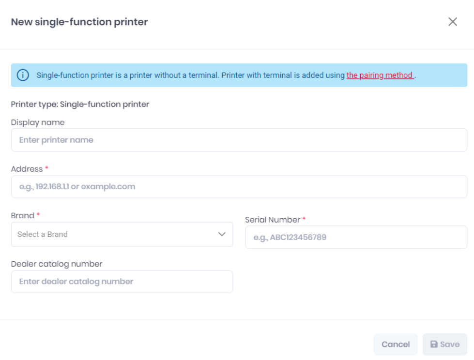 New Single-function printer