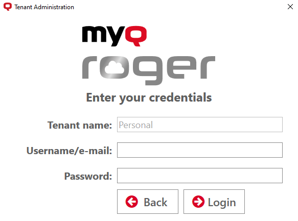 Enter your personal account credentials to login