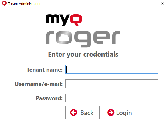 Enter your company account credentials to login