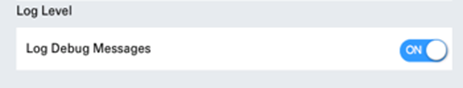 Enable log debug messages