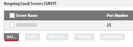 Add the SMTP server