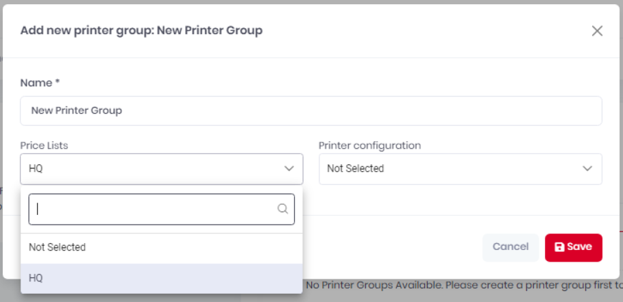 New Printer Group - Price List