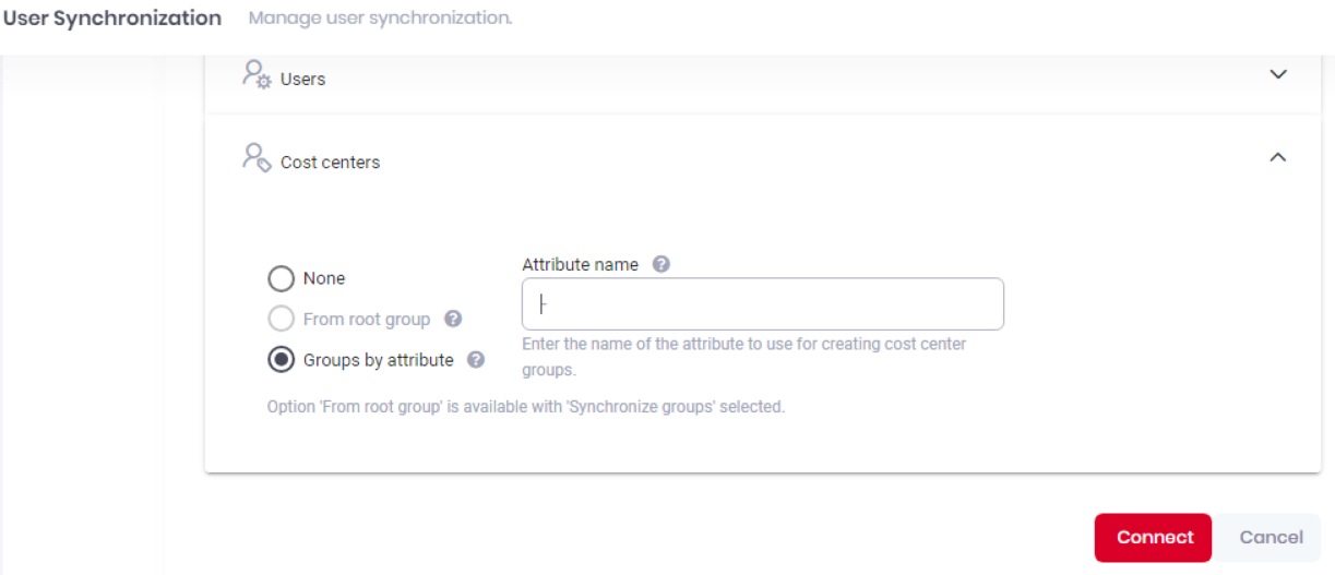 Cost Centers - User Synchronization from groups by attribute