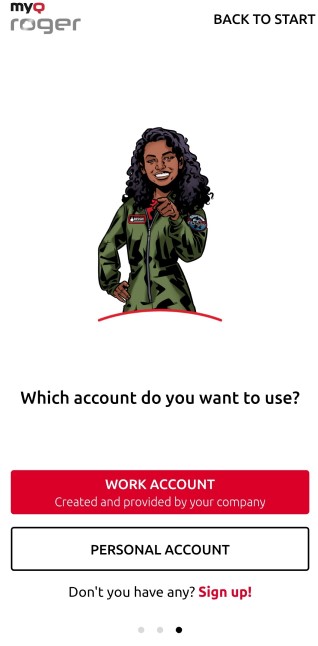 Choose log in account